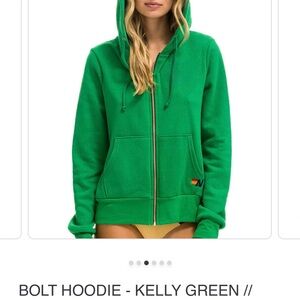 Aviator Nation Green Bolt Sweatshirt Hoodie unisex